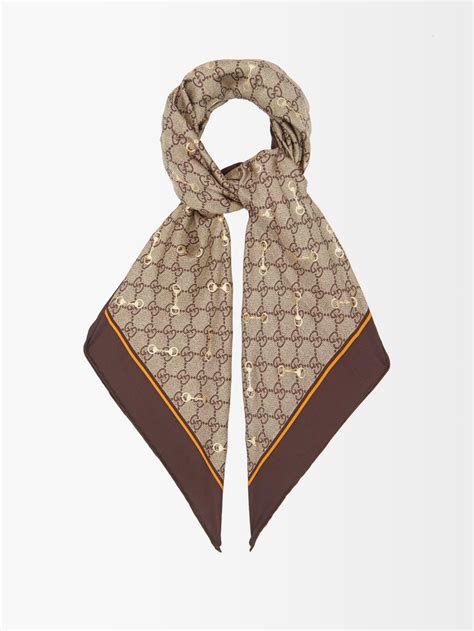 gucci foulard gg|gucci jacquard scarf.